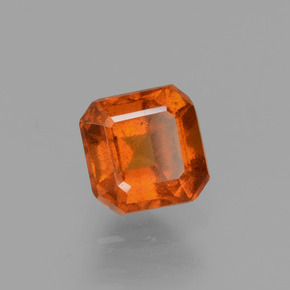granate hessonita Naranja canela natural de 0.96 ct, corte esmeralda, VS