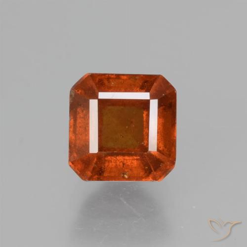 1.59ct Natural Ámbar naranja granate hessonita, corte esmeralda, VS-SI