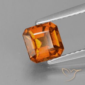 granate hessonita Ámbar naranja natural de 1.29 ct, Corte Octágono / Esmeralda, VS