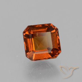 granate hessonita Naranja oscuro natural de 1.35 ct, Corte Octágono / Esmeralda, VS-SI