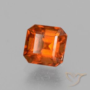 granate hessonita Ámbar naranja natural de 1.52 ct, Corte Octágono / Esmeralda, VS