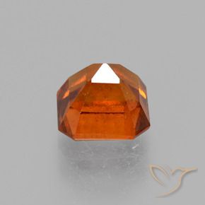 granate hessonita Ámbar naranja natural de 1.52 ct, Corte Octágono / Esmeralda, VS