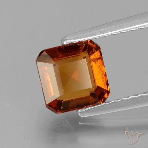 granate hessonita Naranja oscuro natural de 1.47 ct, Corte Octágono / Esmeralda, VS