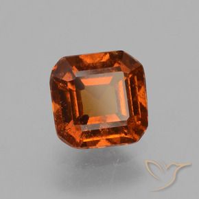granate hessonita Naranja oscuro natural de 1.44 ct, Corte Octágono / Esmeralda, VS