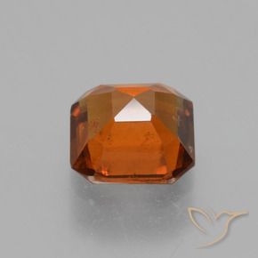granate hessonita Naranja oscuro natural de 1.44 ct, Corte Octágono / Esmeralda, VS