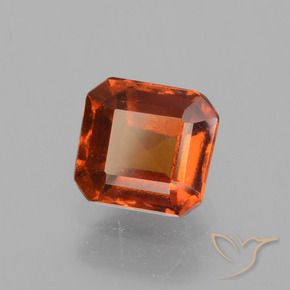 granate hessonita Ámbar naranja natural de 1.52 ct, Corte Octágono / Esmeralda, VS