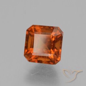 granate hessonita Ámbar naranja natural de 1.67 ct, Corte Octágono / Esmeralda, VS