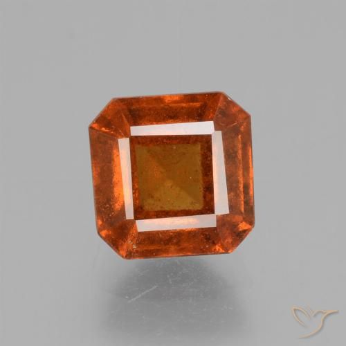 1.87ct Natural Ámbar naranja granate hessonita, corte esmeralda, VS