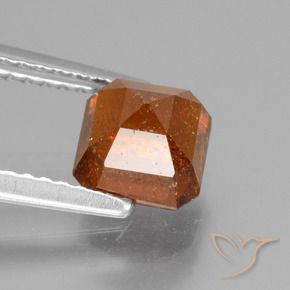 granate hessonita Naranja oscuro natural de 1.61 ct, Corte Octágono / Esmeralda, VS-SI