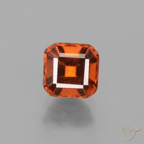 1.36ct Natural Ámbar naranja granate hessonita, corte esmeralda, VS