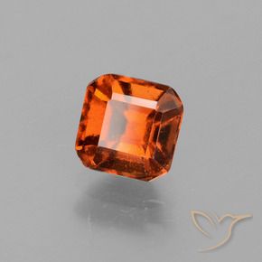granate hessonita Ámbar naranja natural de 1.36 ct, Corte Octágono / Esmeralda, VS