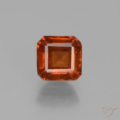 1.43ct Natural Ámbar naranja granate hessonita, corte esmeralda, VS