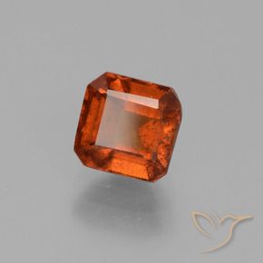 granate hessonita Ámbar naranja natural de 1.43 ct, Corte Octágono / Esmeralda, VS