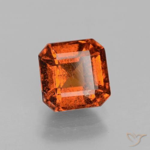 granate hessonita Naranja oscuro natural de 2.15 ct, Corte Octágono / Esmeralda, VS-SI