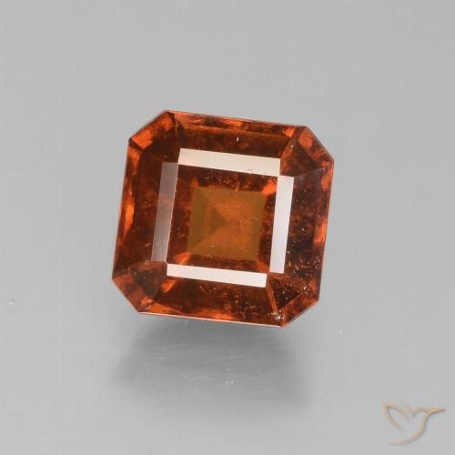 2.13ct Natural Ámbar naranja granate hessonita, corte esmeralda, VS