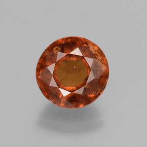 granate hessonita Naranja canela natural de 2.95 ct, Corte Redondo, VS-SI