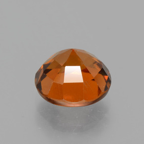 Granate hessonita naranja natural de 2,05 ct, corte redondo, VS