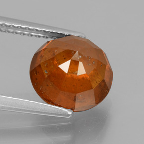Granate hessonita naranja natural de 3,93 ct, corte redondo, SI