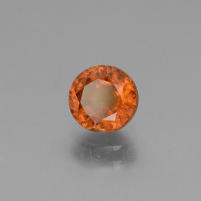 Granate hessonita naranja natural de 1,28 ct, corte redondo, VS-SI