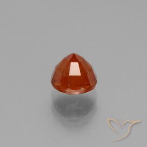 granate hessonita Ámbar naranja natural de 1.37 ct, Redondo, VS-SI