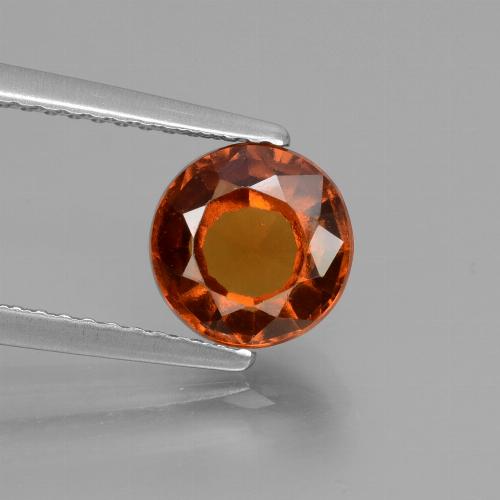 Granate hessonita naranja natural de 1,78 ct, corte redondo, VS