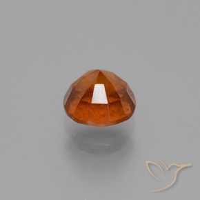 granate hessonita Ámbar naranja natural de 1.65 ct, Redondo, VS