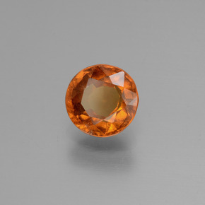 Granate hessonita naranja natural de 1,24 ct, corte redondo, VS