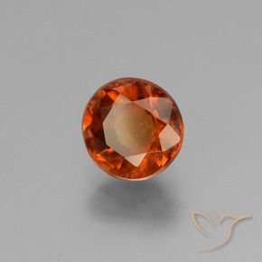 granate hessonita Naranja medio natural de 1.69 ct, Redondo, VS-SI