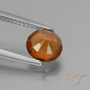 granate hessonita Naranja oscuro medio natural de 1.65 ct, Redondo, VS-SI