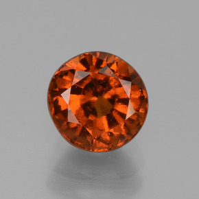 Granate hessonita naranja natural de 1,83 ct, corte redondo, VS