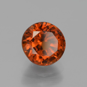 Granate hessonita naranja natural de 1,83 ct, corte redondo, VS