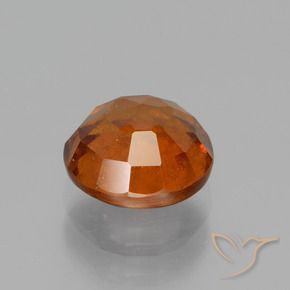 granate hessonita Ámbar naranja natural de 1.68 ct, Redondo, VS