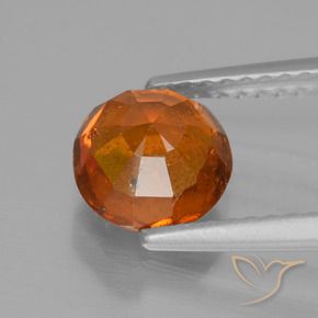 granate hessonita Ámbar naranja natural de 1.62 ct, Redondo, VS-SI