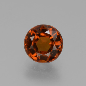 Granate hessonita naranja natural de 1,24 ct, corte redondo, VS