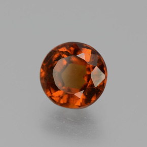 Granate hessonita naranja natural de 1,24 ct, corte redondo, VS