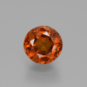 granate hessonita Naranja canela natural de 1.36 ct, Corte Redondo, VS
