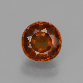 granate hessonita Naranja canela natural de 1.30 ct, Corte Redondo, VS