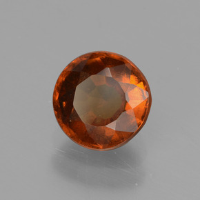 granate hessonita Naranja canela natural de 1.30 ct, Corte Redondo, VS