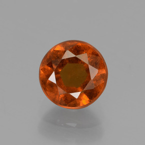 Granate hessonita naranja natural de 1,42 ct, corte redondo, VS