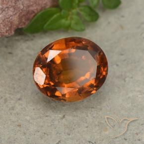 granate hessonita Ámbar naranja natural de 2.06 ct, Ovalada, VS
