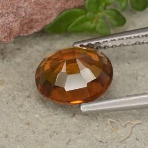 granate hessonita Ámbar naranja natural de 2.06 ct, Ovalada, VS
