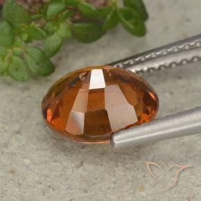 granate hessonita Naranja oscuro natural de 2.22 ct, Ovalada, VS