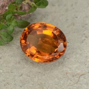 granate hessonita Naranja oscuro natural de 2.38 ct, Ovalada, VS-SI