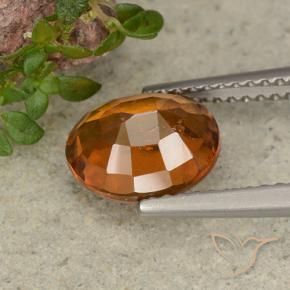 granate hessonita Naranja oscuro natural de 2.38 ct, Ovalada, VS-SI