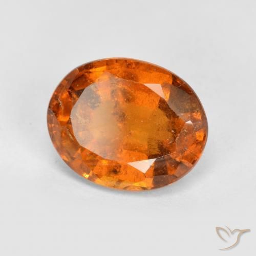 granate hessonita Naranja medio natural de 2.92 ct, Ovalada, VS-SI