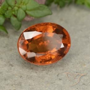 granate hessonita Naranja oscuro natural de 2.79 ct, Ovalada, VS