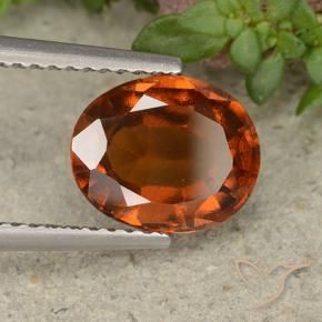 granate hessonita Naranja oscuro natural de 2.61 ct, Ovalada, VS