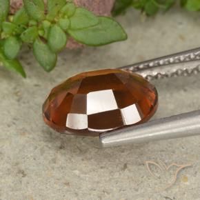 granate hessonita Naranja oscuro natural de 2.61 ct, Ovalada, VS