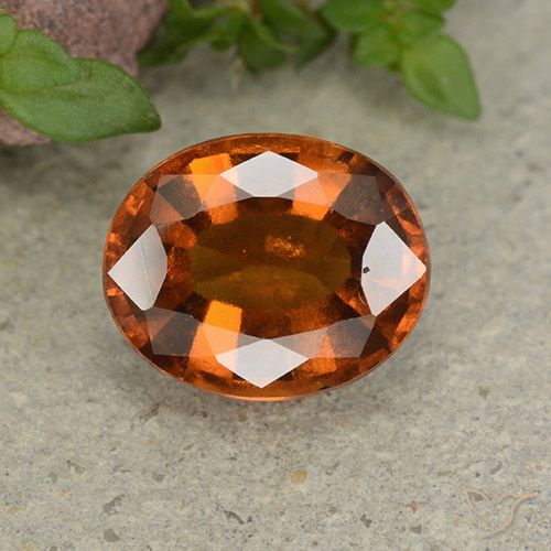 2.65ct Natural Ámbar naranja Granate Hessonita, Ovalada, VS