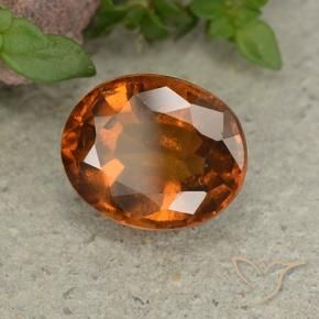 granate hessonita Ámbar naranja natural de 2.65 ct, Ovalada, VS